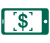 green mobile check deposit icon